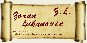 Zoran Lukanović vizit kartica